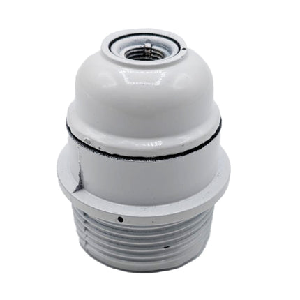 Kynda Light TWEEDE KANS | Kunststof fitting met flens - Bakeliet look (E27) | Wit