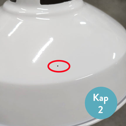 Kynda Light TWEEDEKANS | Lampenkap 'Hafthor' metaal | Wit met lichte beschadigingen