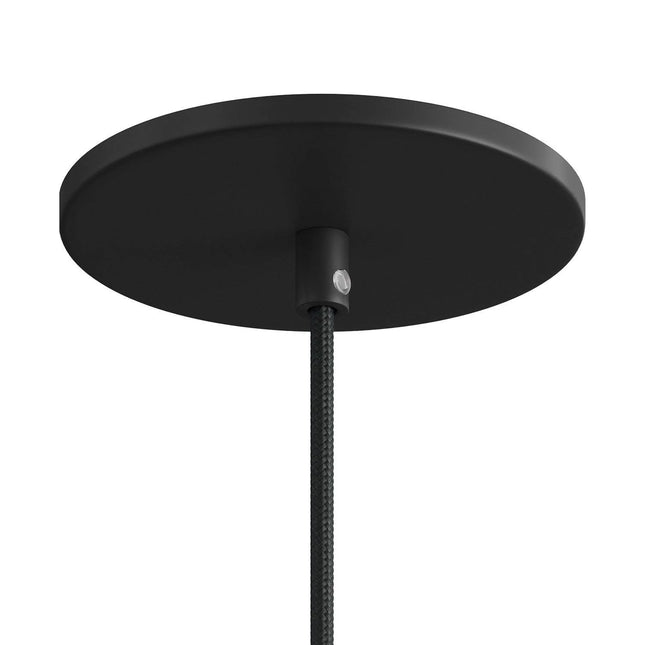 Kynda Light Ultradunne Plafondkap voor 1 snoer (Ø126 mm) | Zwart (mat)
