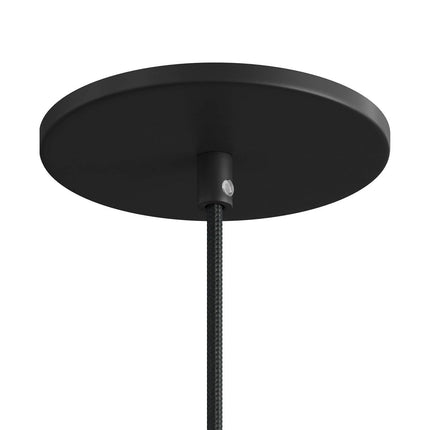 Kynda Light Ultradunne Plafondkap voor 1 snoer (Ø126 mm) | Zwart (mat)
