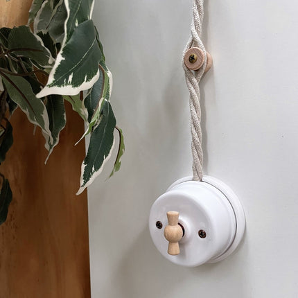 Kynda Light Wand-of plafondbevestiging - Ø 18mm | Hout