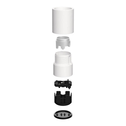 Kynda Light Wand- of plafondlamphouder - E27 - IP44 | Wit
