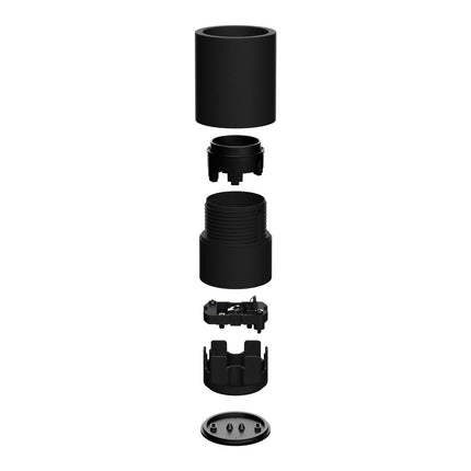 Kynda Light Wand- of plafondlamphouder - E27 - IP44 | Zwart