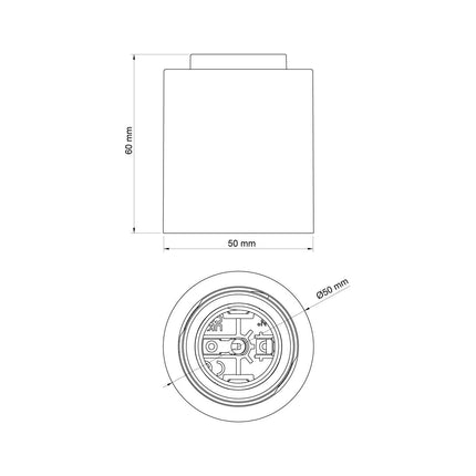 Kynda Light Wand- of plafondlamphouder - E27 - IP44 | Zwart