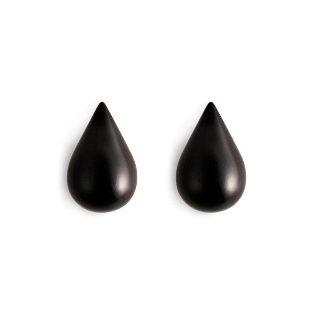 Normann Copenhagen Dropit Wandhaak - set 2 stuks | Zwart (Small)