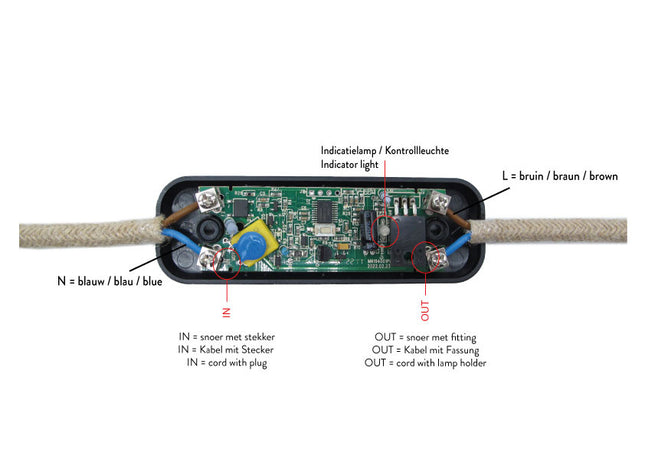 SPL Snoerdimmer universeel | LED 0-75W | Wit