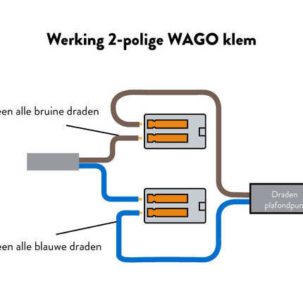 Wago Snoerklem / lasklem 2-polig