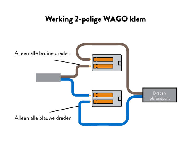 Wago Snoerklem / lasklem 2-polig